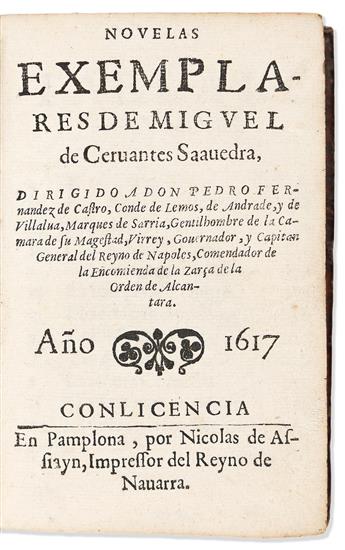 Cervantes, Miguel de (1547-1616) Novelas Exemplares, Three Early Editions.